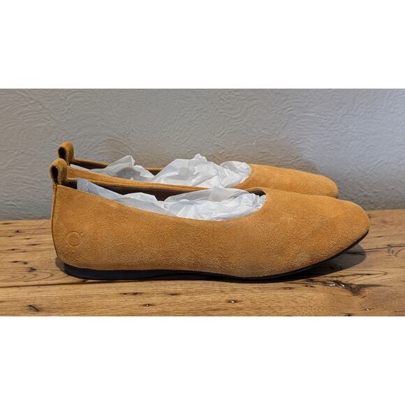 Born Adour Yellow (Mustard) Suede Ballet Flats Womens Size 7.5M - Picture 4 of 9
